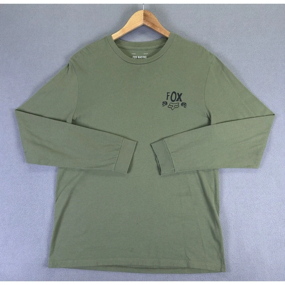 Fox Racing Shirt Large Olive Green Thrill Seekers Havos Wreaker Moto Y2K